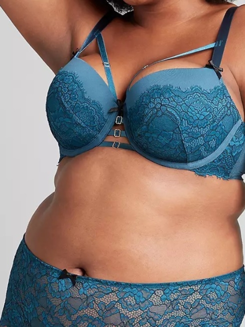 CACIQUE Lightly Lined Lace Balconette Bra 42DD